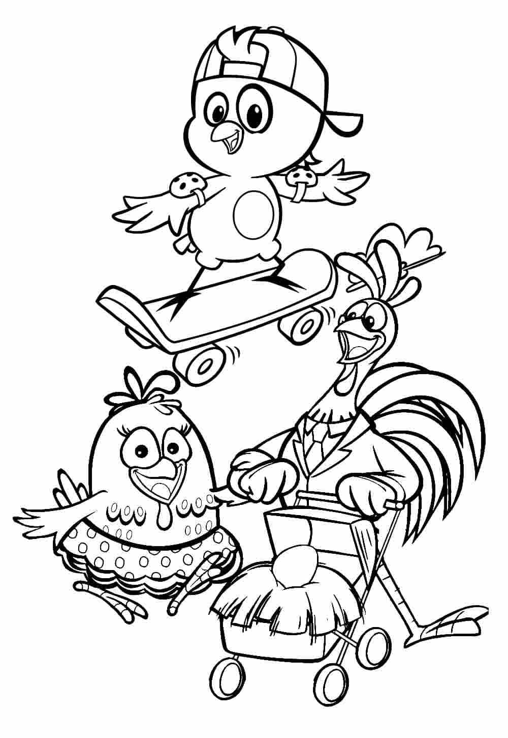 Desenho de Galinha Pintadinha para Crianças de 2 Ano para Colorir e Pintar