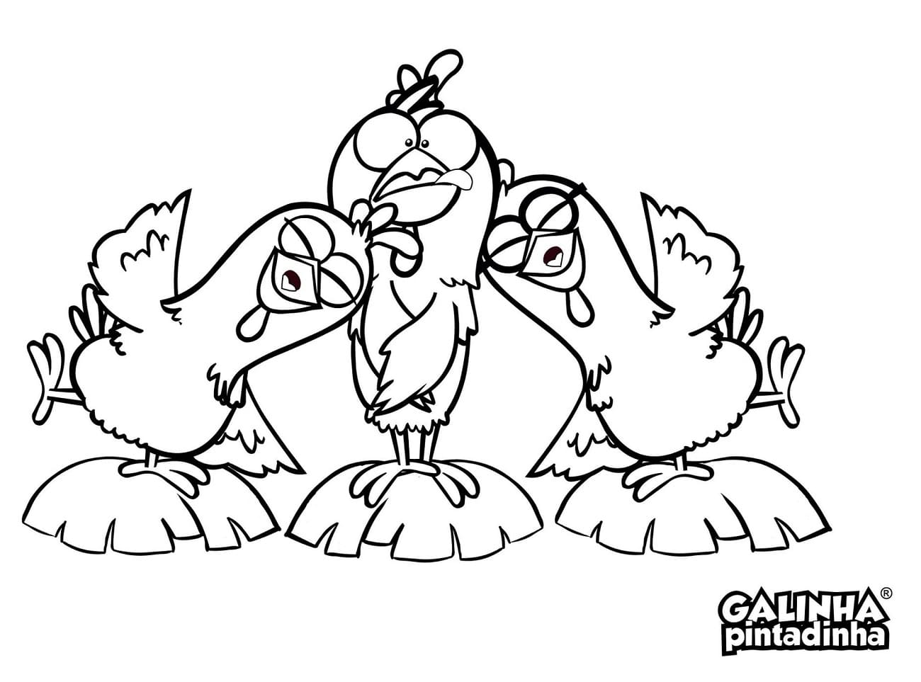 Desenho de Galinha Pintadinha para Crianças de 6 Ano para Colorir e Pintar