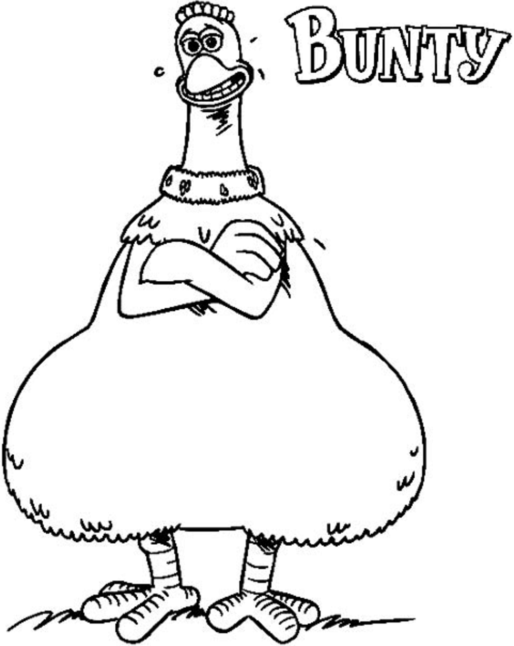 Desenho de Bunty da Galinha Pintadinha para Colorir e Pintar