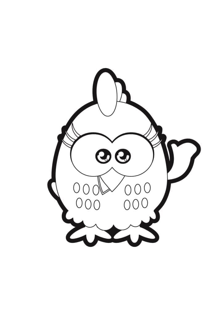 Desenho de Galinha Pintadinha Chibi para Colorir e Pintar