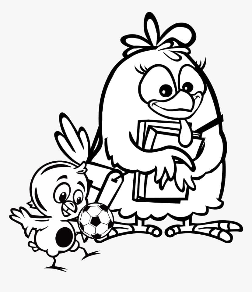 Desenho de Galinha Pintadinha Grátis para Colorir e Pintar