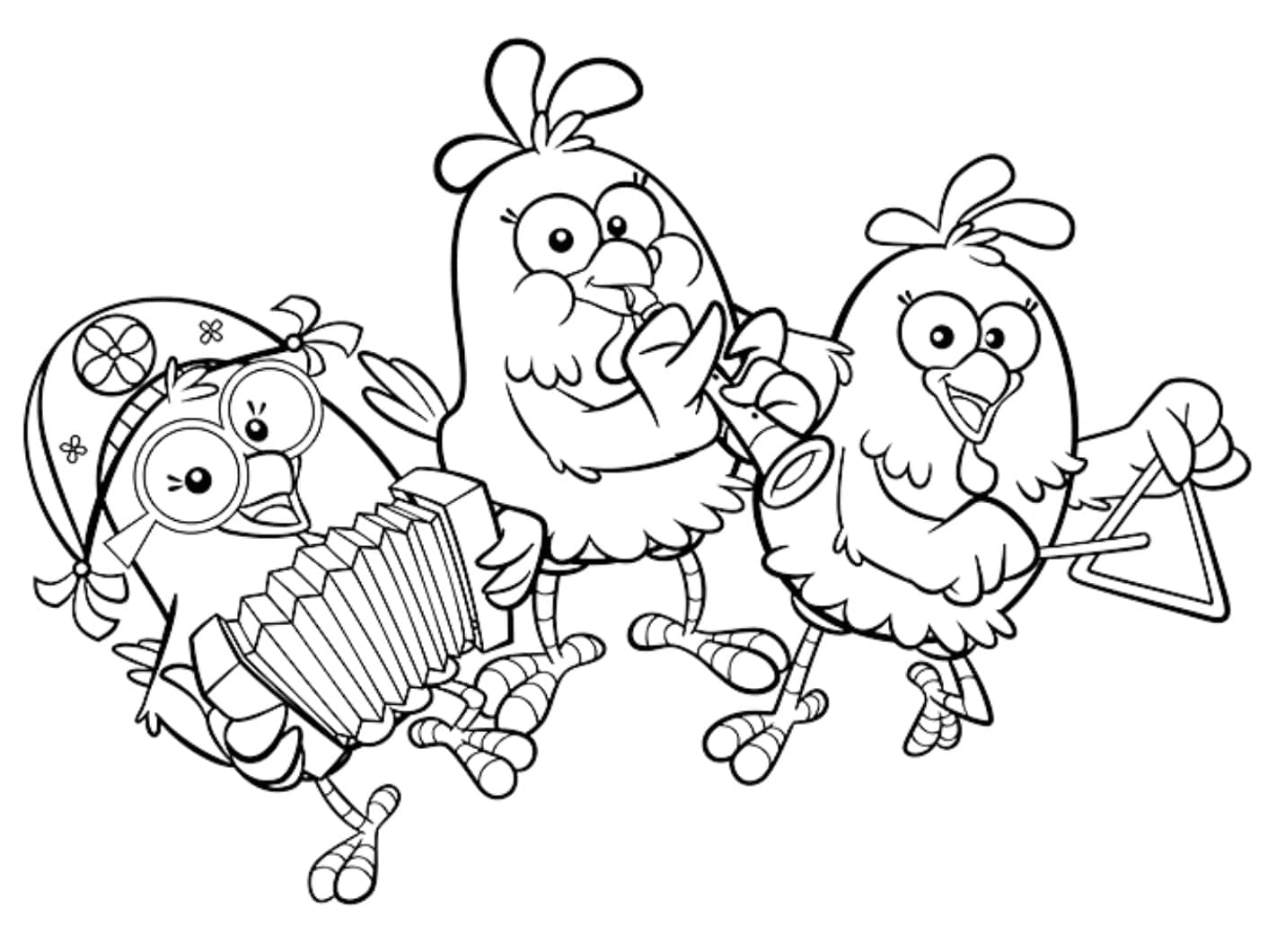 Desenho de Galinha Pintadinha Imprimivel para Colorir e Pintar