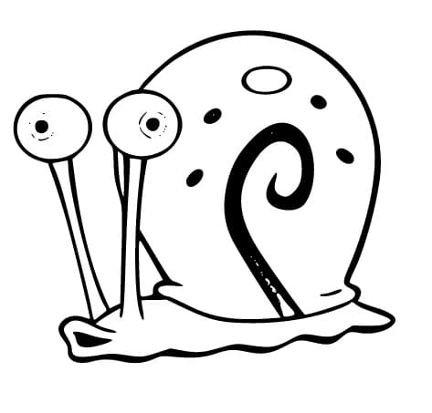 Desenho de Gary Caracol Imprimivel Download e Pintar