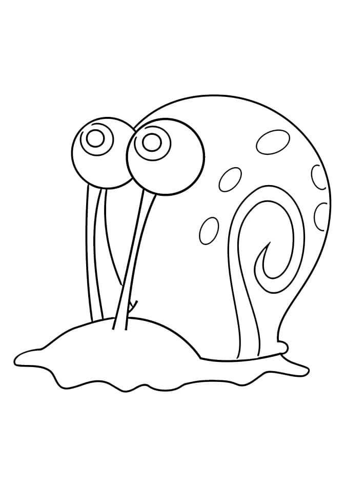 Desenho de Gary Caracol para Imprimir Lápis de Cor e Pintar