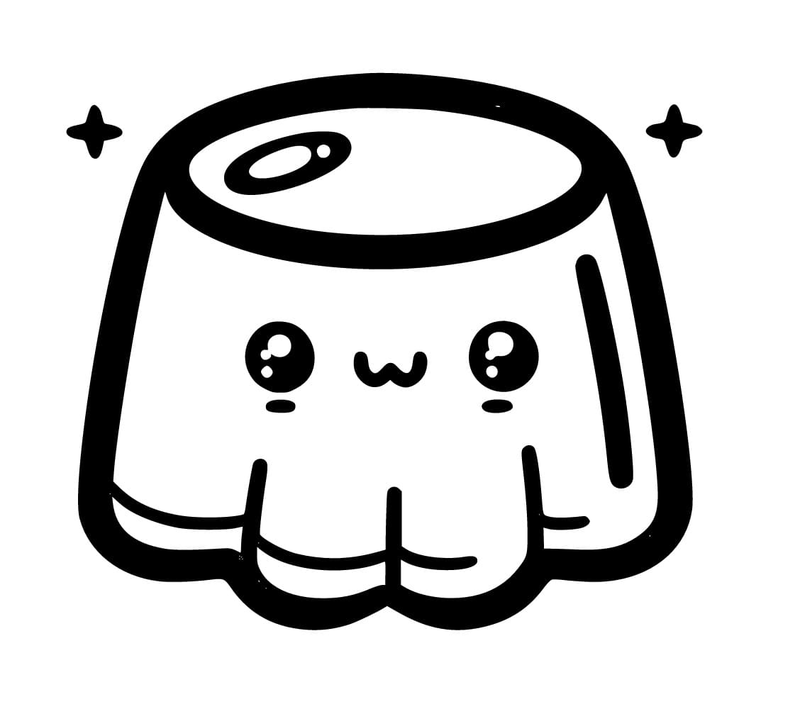 Desenho de Gelatina Bonita para Colorir e Pintar