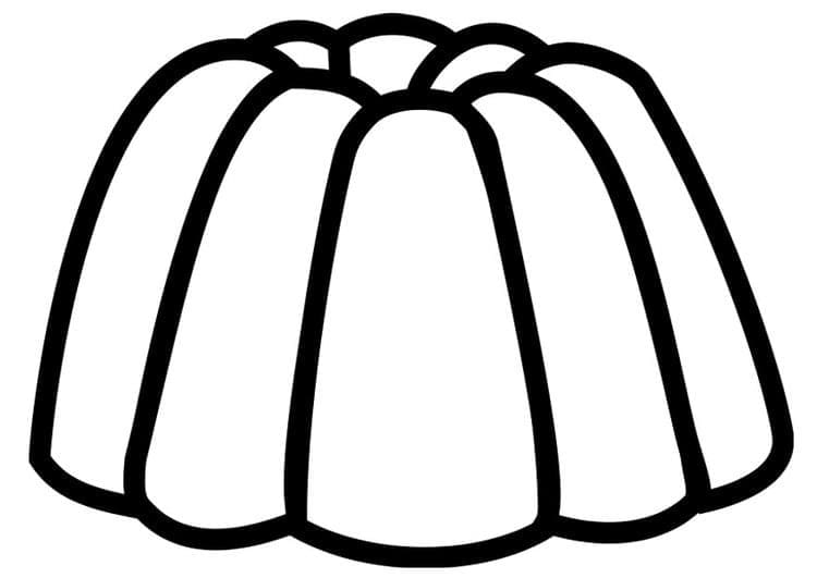 Desenho de Gelatina Fácil para Colorir e Pintar