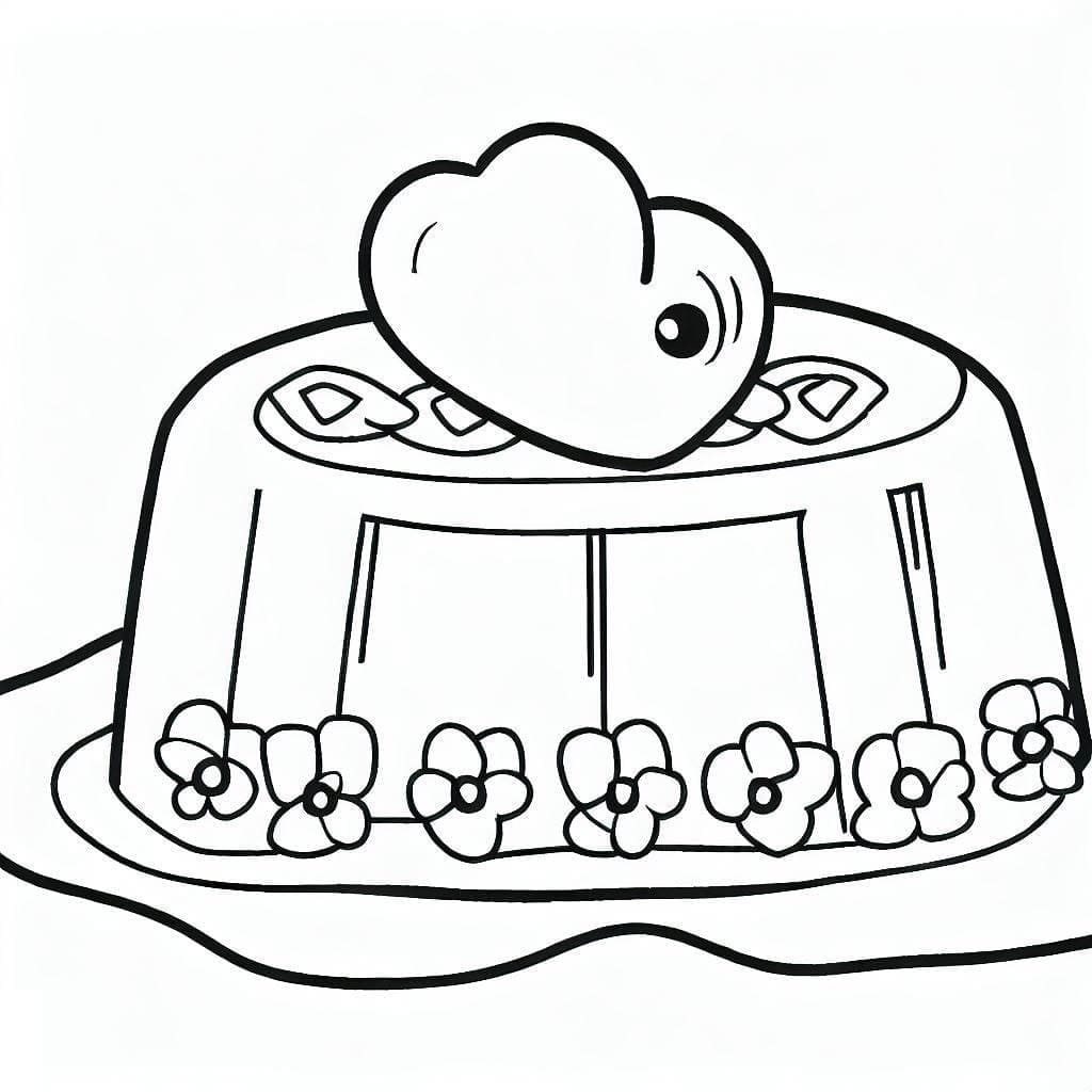 Desenho de Gelatina Grátis para Colorir e Pintar