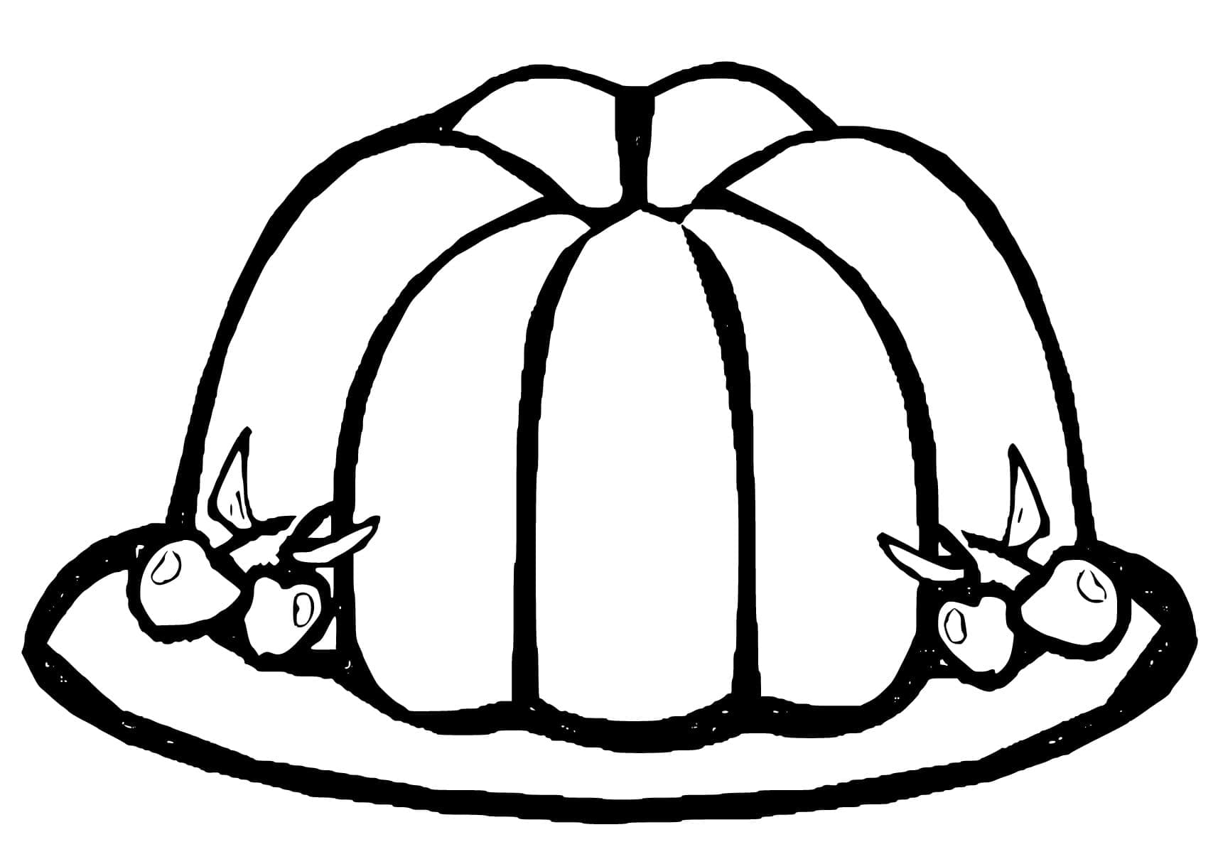 Desenho de Gelatina Grátis para Crianças para Colorir e Pintar