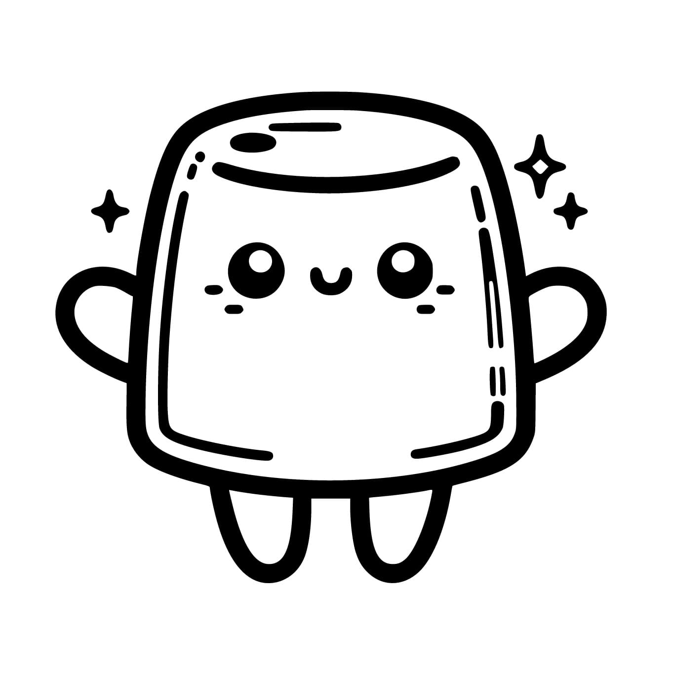 Desenho de Gelatina Muito Fofa para Colorir e Pintar