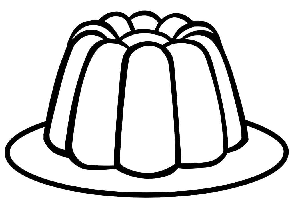 Desenho de Gelatina Simples para Colorir e Pintar