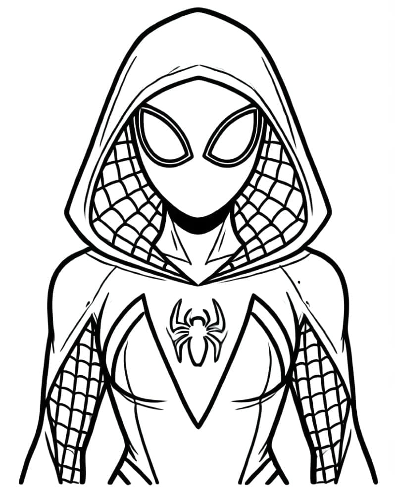 Desenho de Gwen Stacy Aranha Fantasma para Colorir e Pintar