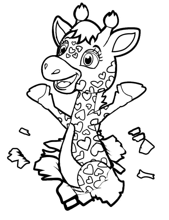 Desenho Pdf de Giramille Feliz para Colorir e Pintar