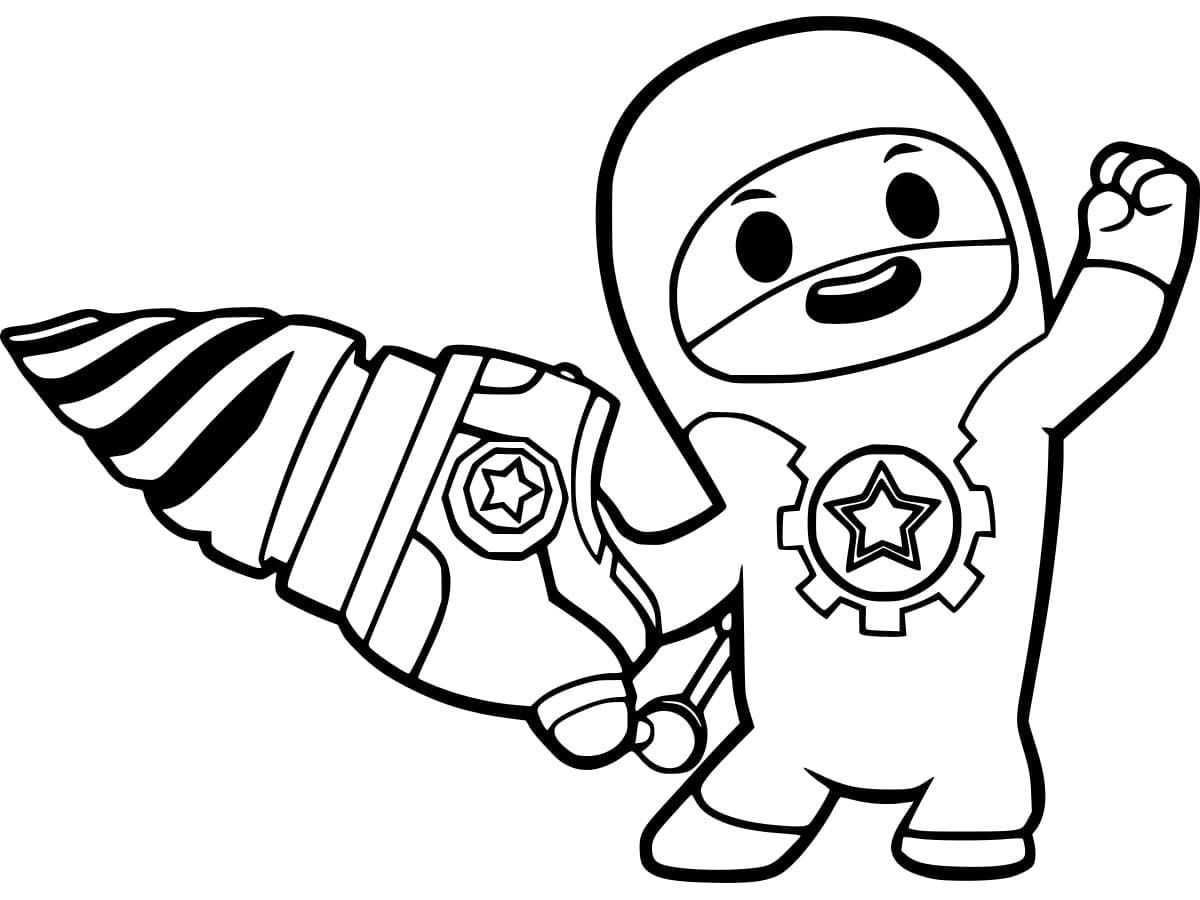 Desenho de Go Jetters Lars para Colorir e Pintar