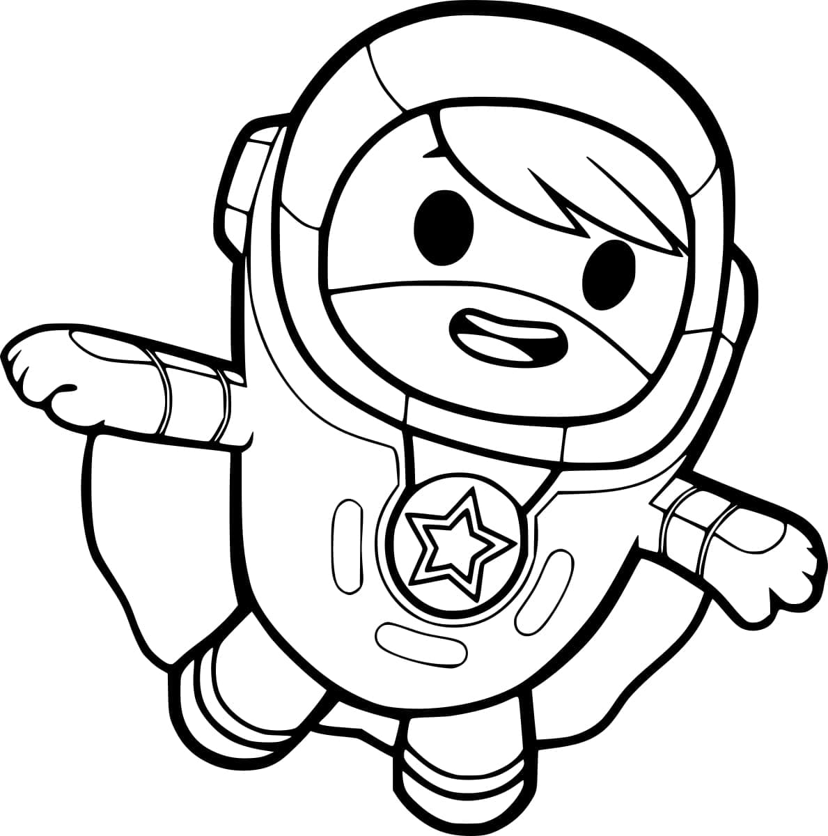 Desenho de Go Jetters Xuli para Colorir e Pintar