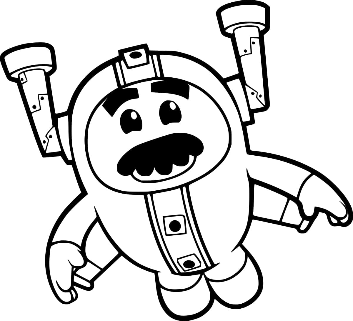 Desenho de Grandmaster Glitch para Colorir e Pintar