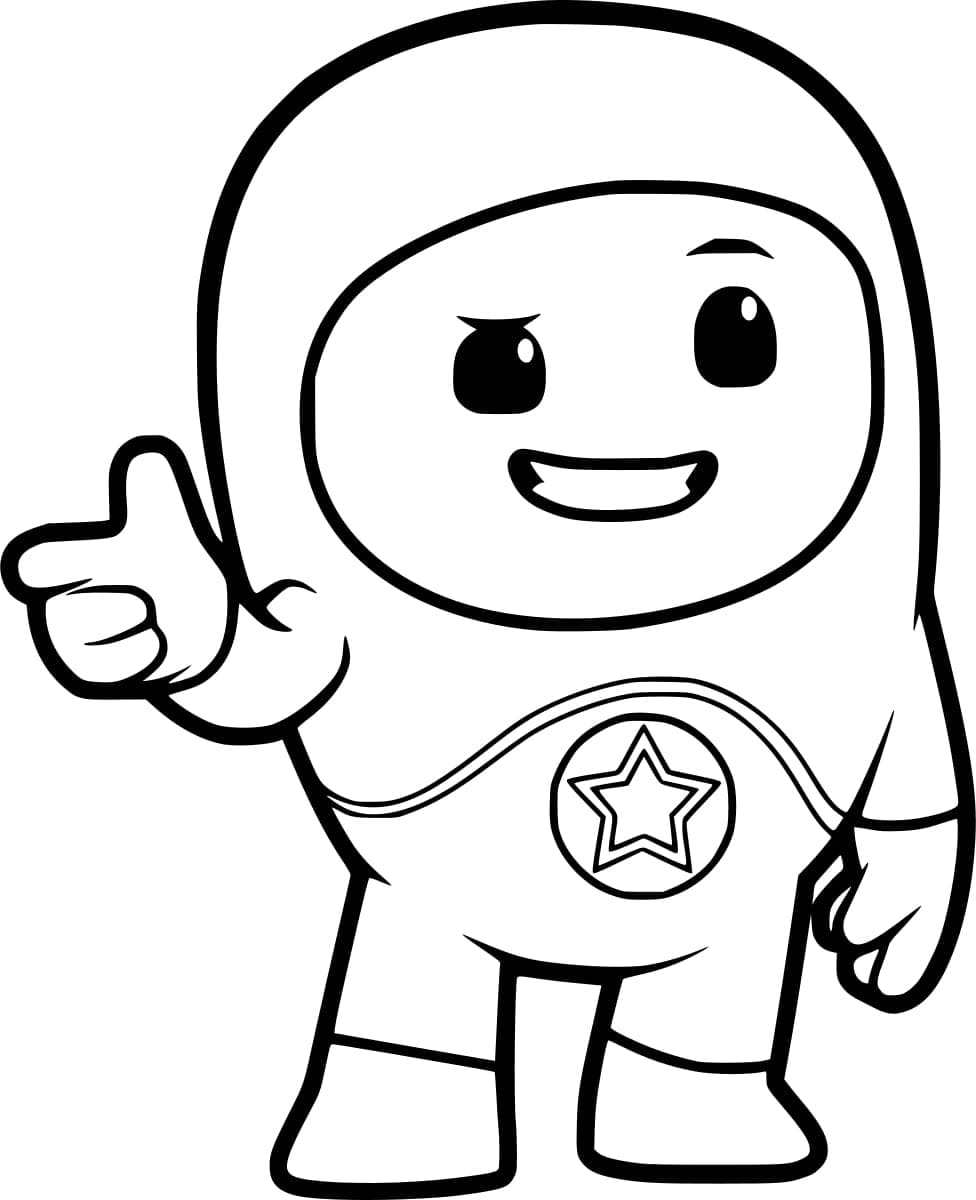 Desenho de Kyan Go Jetters para Colorir e Pintar