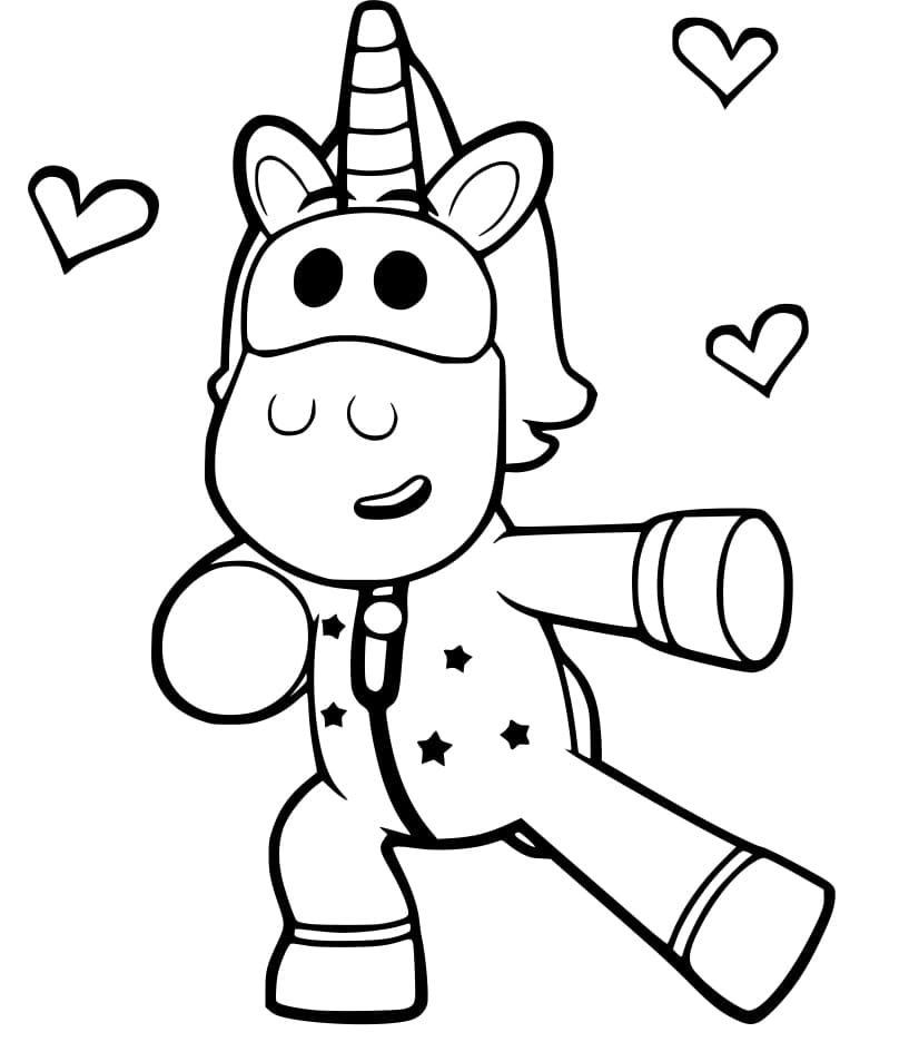 Desenho de Ubercorn de Go Jetters para Colorir e Pintar