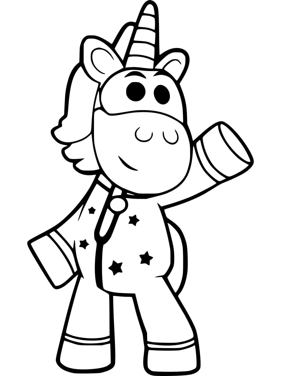 Desenho de Ubercorn Go Jetters para Colorir e Pintar