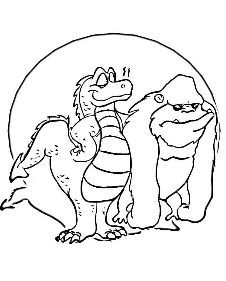 Desenho de Godzilla Imprimivel Download e Pintar