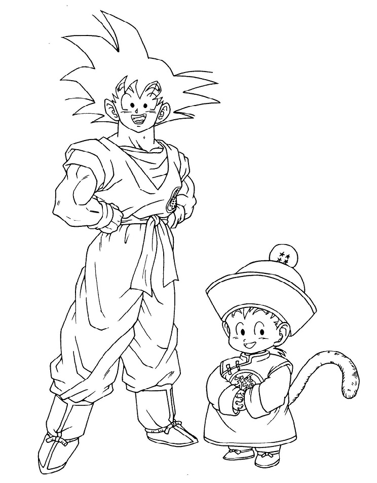 Desenho de Gohan para Pintar Pdf