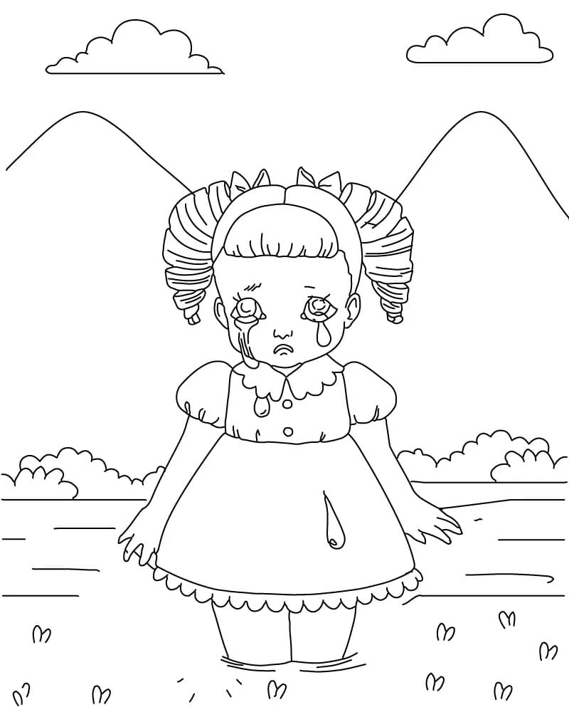 Desenho de Melanie Martinez para Crianças de 2 Anos para Colorir e Pintar
