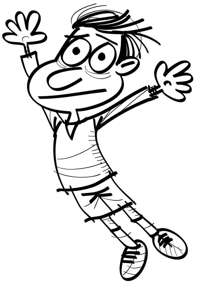 Desenho de Goleiro Engraçado para Colorir e Pintar