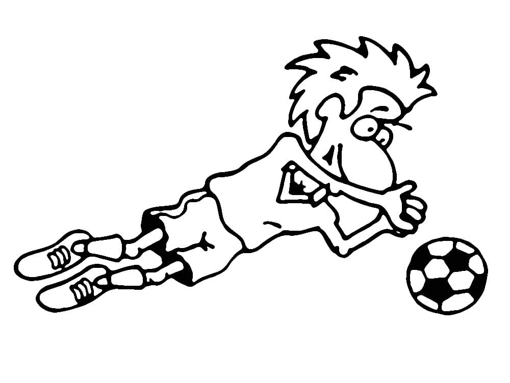 Desenho de Imagem do Goleiro para Colorir e Pintar