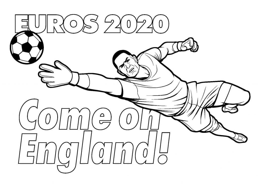 Desenho de o Goleiro para Colorir e Pintar