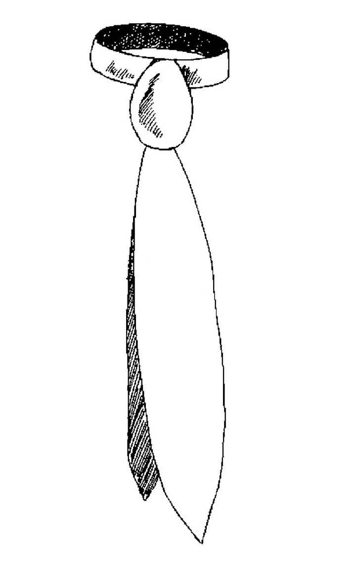 Desenho Gravata Bonita para Colorir e Pintar