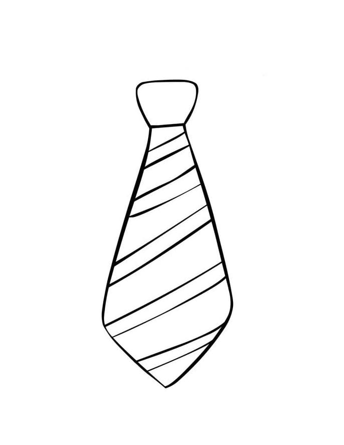 Desenho Gravata de Listras na Diagonal para Colorir e Pintar