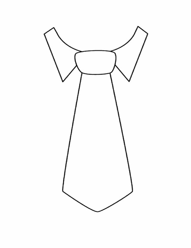 Desenho Gravata Lisa para Colorir e Pintar