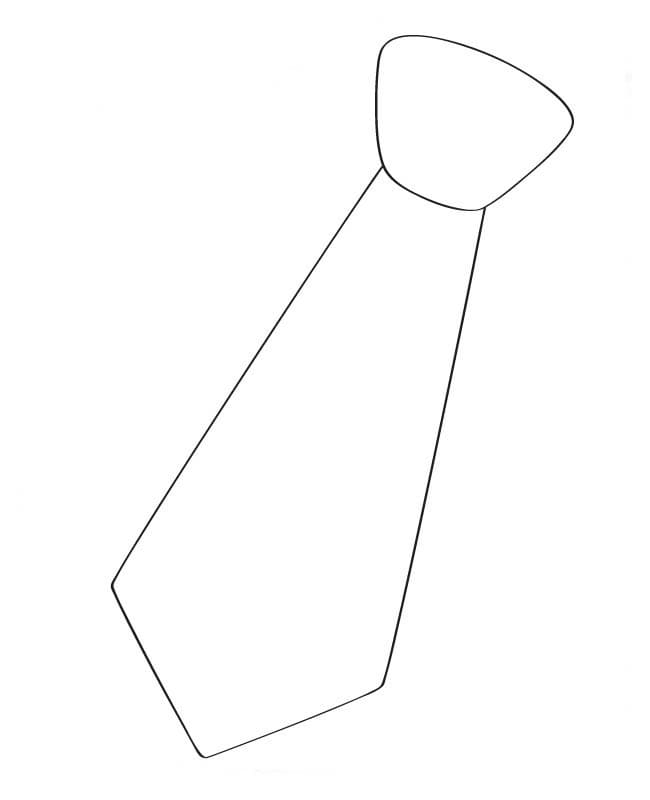 Desenho Imagem de Gravata para Colorir e Pintar