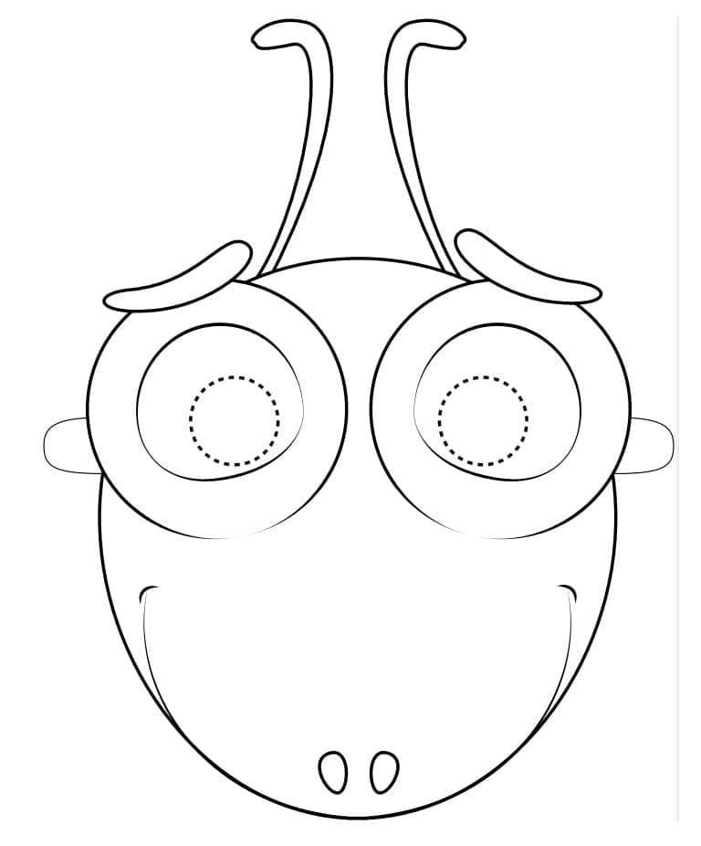 Desenho de Cara de Grilo para Colorir e Pintar