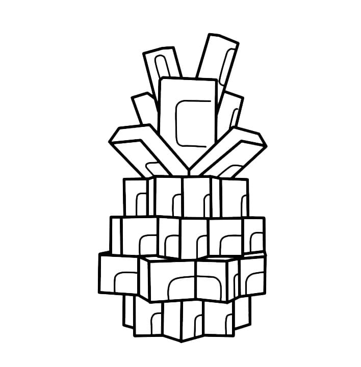 Desenho de Abacaxi Grow a Garden para Colorir