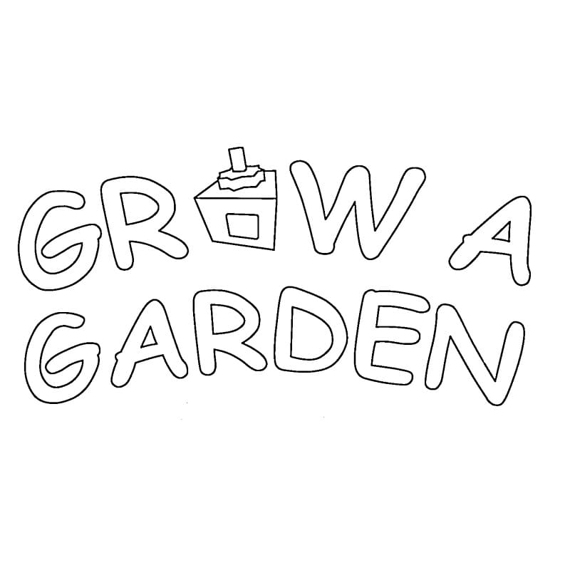 Desenho de Imprimivel Grow a Garden para Crianças para Colorir