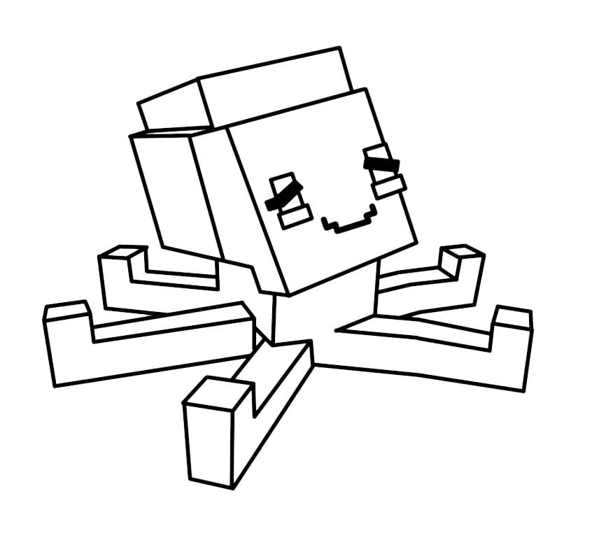 Desenho de Polvo Grow a Garden para Colorir