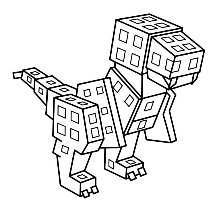 Desenho de Dinossauro Fofo de Grow a Garden para Pintar