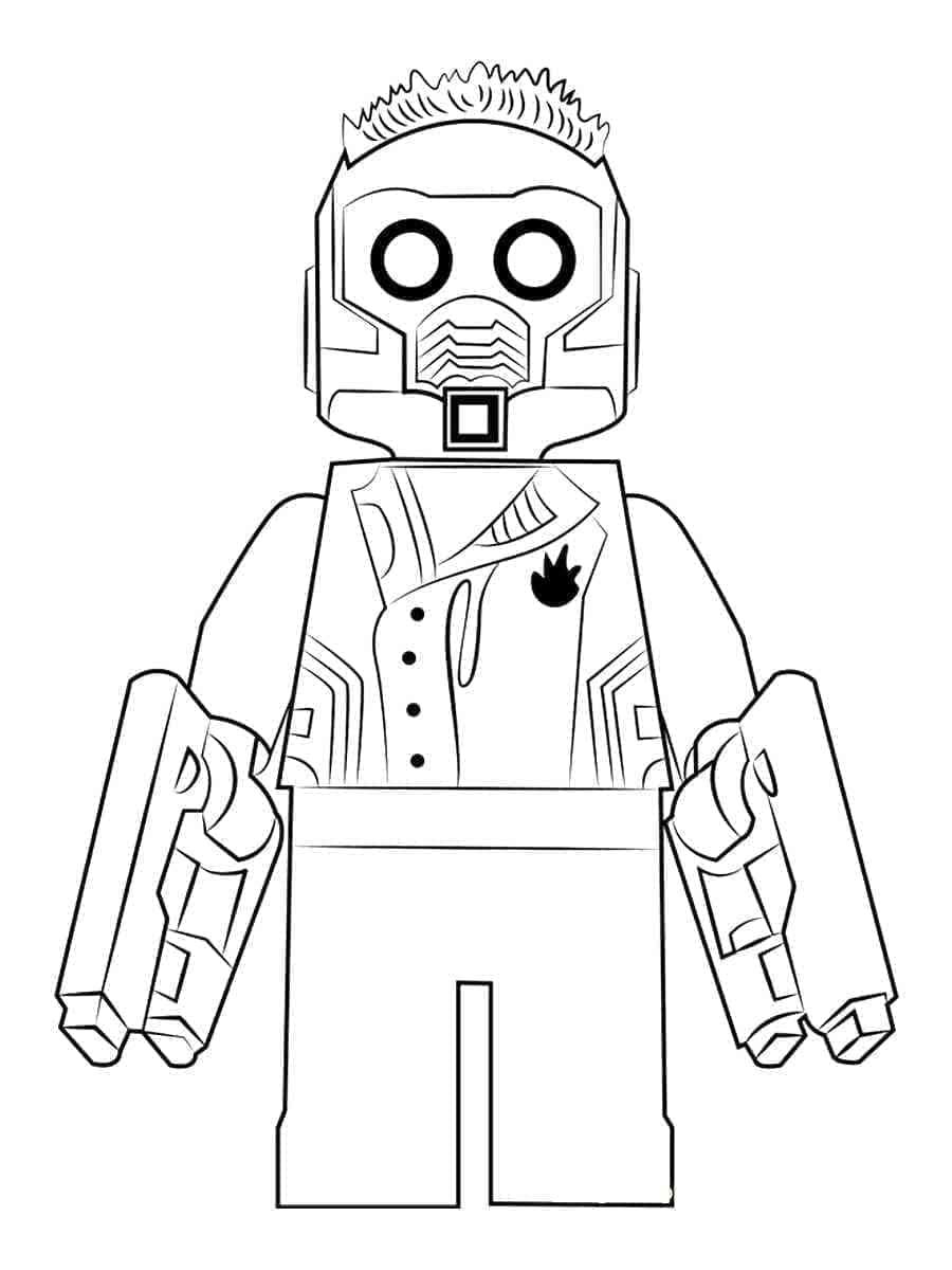 Desenho de Lego Star Lord para Colorir e Pintar