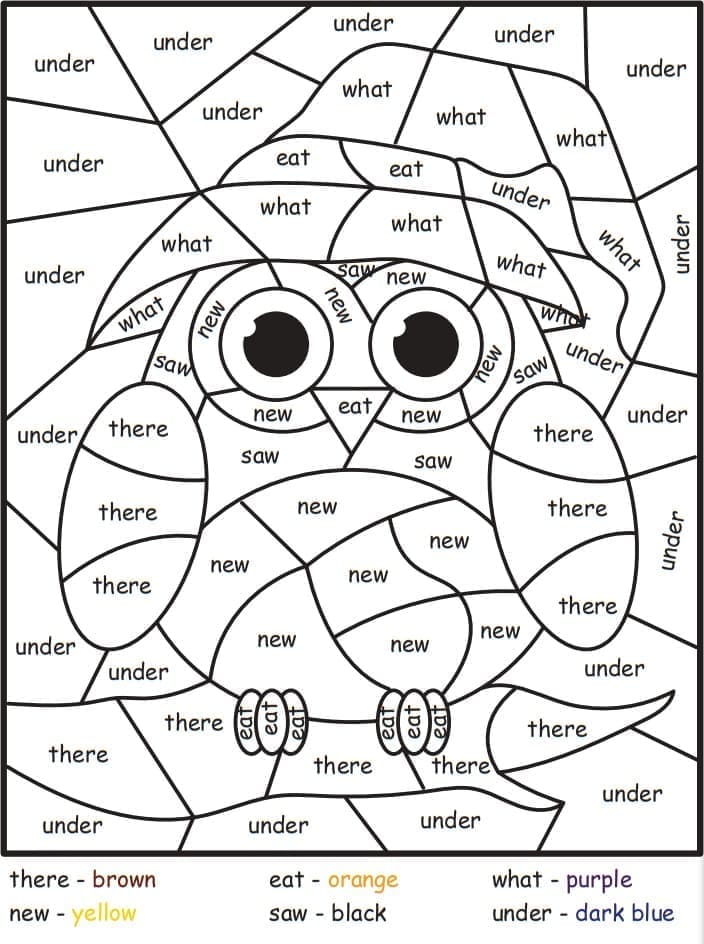 Coruja de Halloween Colorir por Número e Pintar