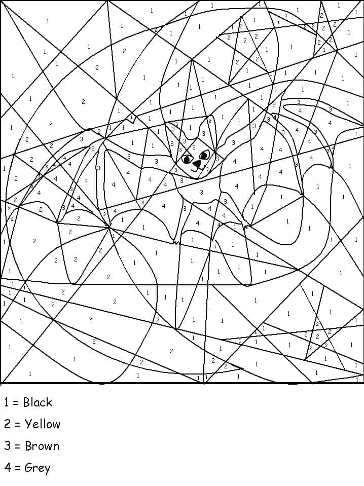 Dia das Bruxas Colorir por Número e Pintar