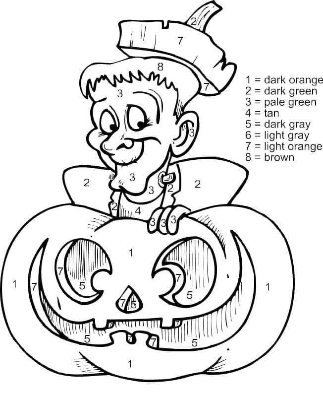 Frankenstein Colorir por Número e Pintar