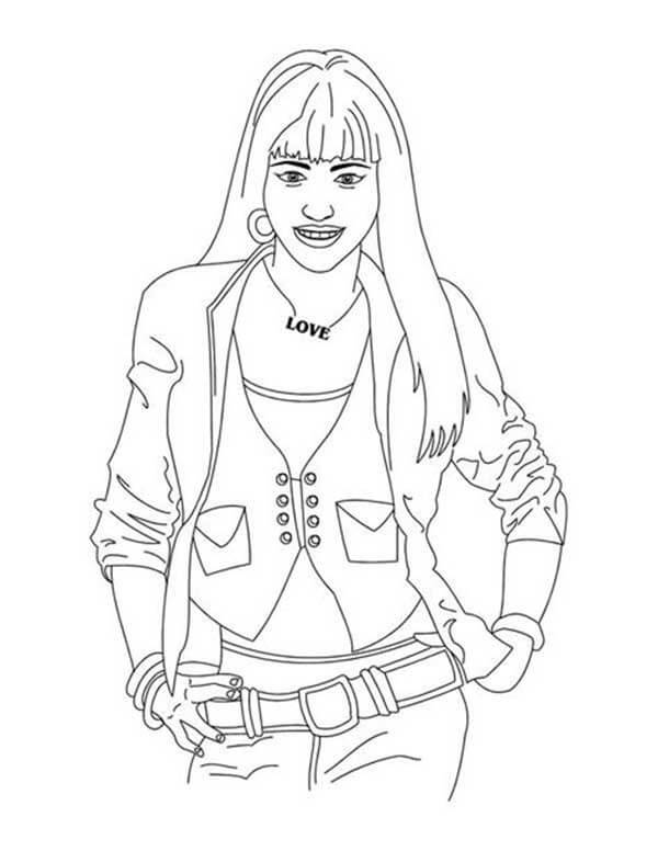 Desenho de Hannah Montana Kawaii para Colorir e Pintar