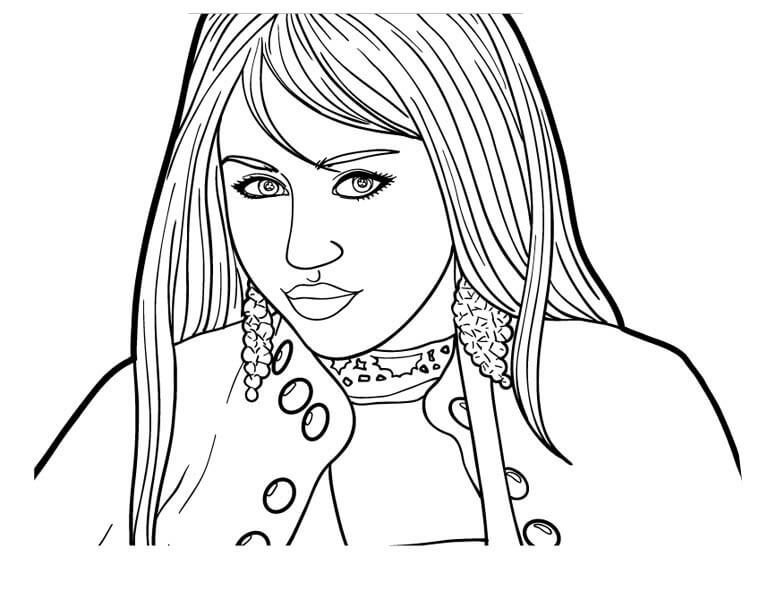 Desenho de Hannah Montana para Colorir Pdf e Pintar