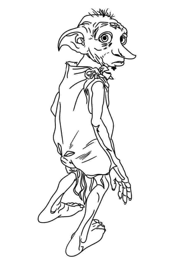 Desenho de Dobby para Colorir e Pintar