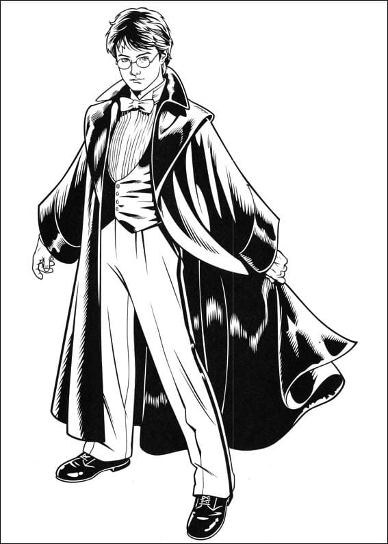 Desenho de Harry Potter e Voldemort para Colorir e Pintar