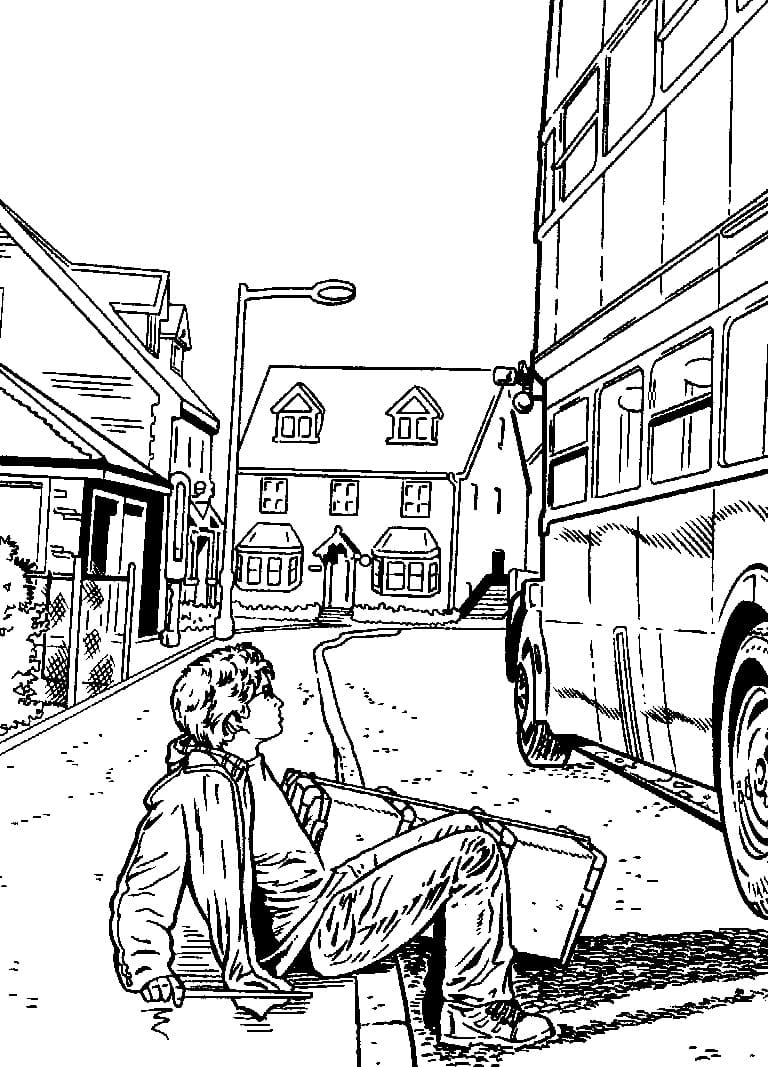 Desenho de Harry Potter Mágico para Colorir e Pintar