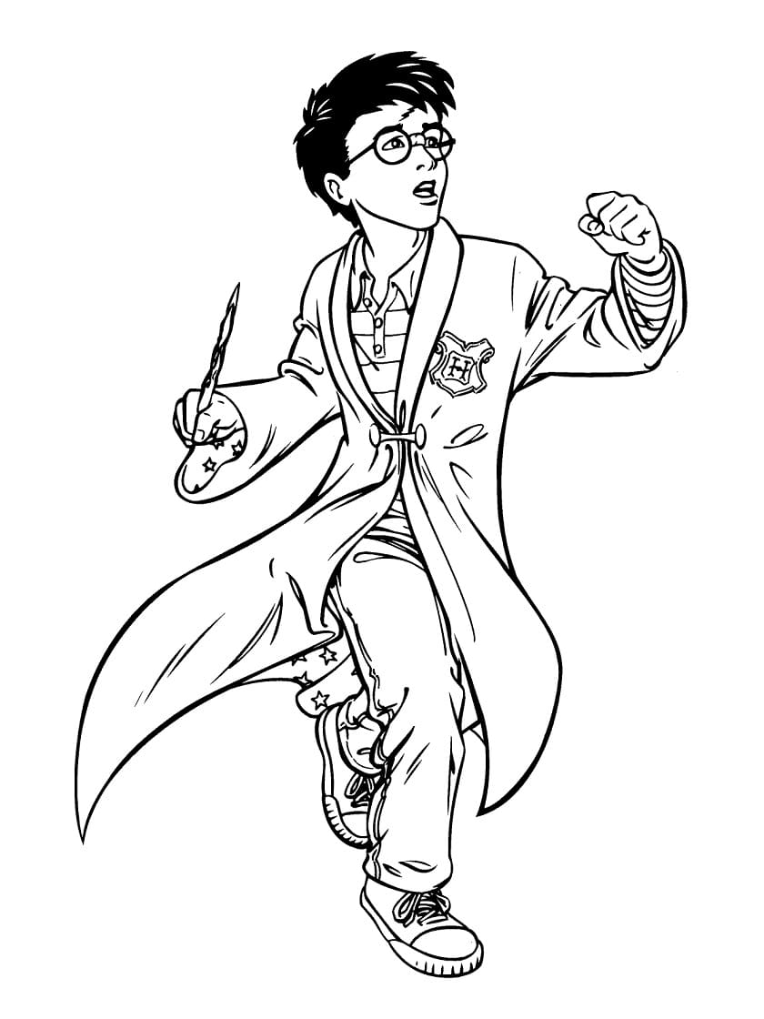 Desenho de Harry Potter para Colorir Download e Pintar