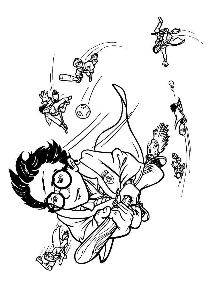 Desenho de Harry Potter para Imprimir Lápis de Cor e Pintar