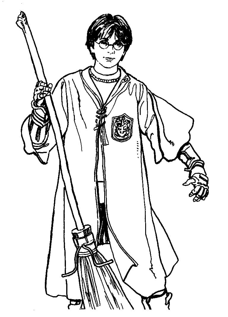 Desenho de Harry Potter Realista para Colorir e Pintar
