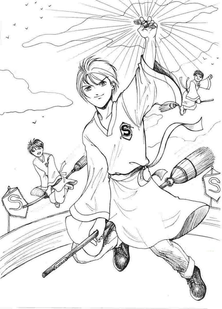 Desenho de Harry Potter Simples para Colorir e Pintar